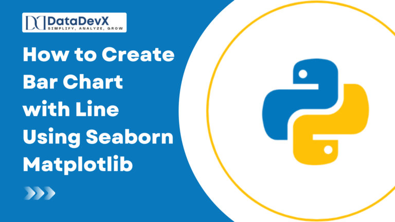 How to Create Bar Chart with Line Using Seaborn Matplotlib