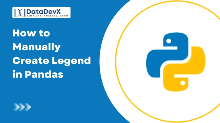 How to Manually Create Legend in Pandas