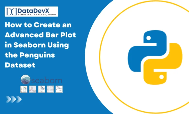 How to Create an Advanced Bar Plot in Seaborn Using the Penguins Dataset